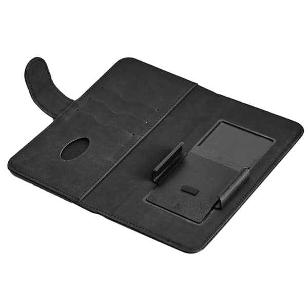Universal 5.8" PU wallet, 3 cards, Black