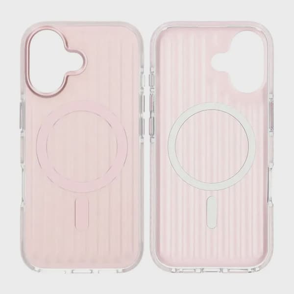 Mobilskal Korrugerad Magsafe för iPhone 17 - Rosa