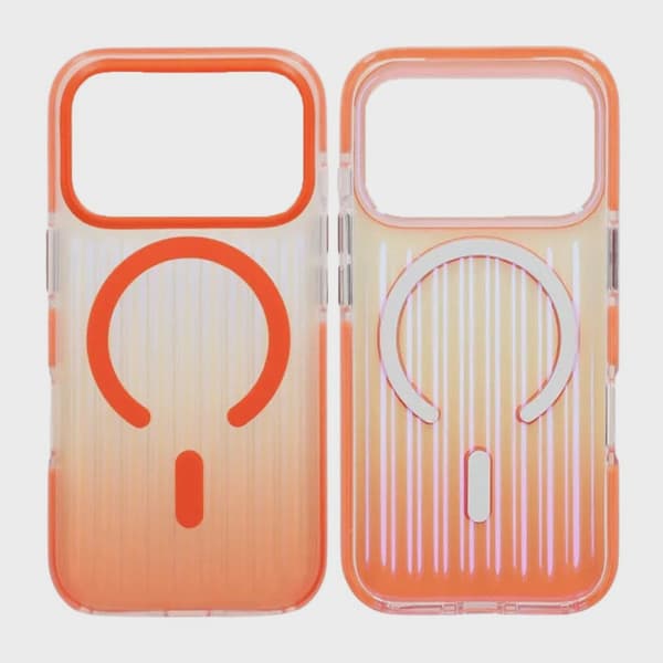Korrugerat MagSafe-skal för iPhone 17 Pro Max - Gradient Orange