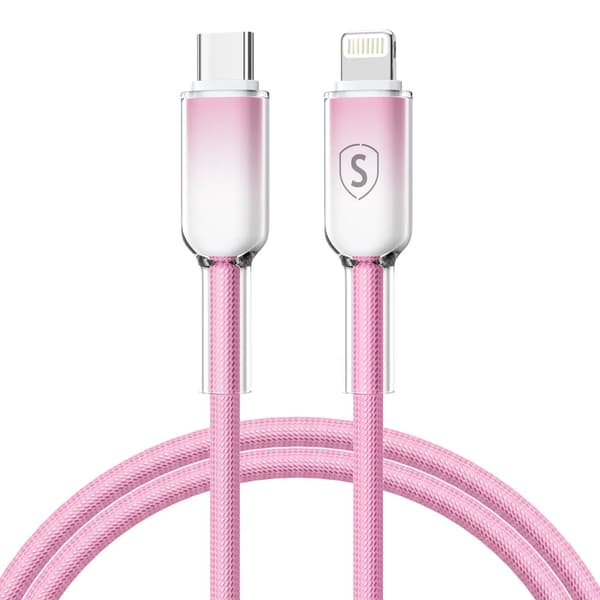 SiGN Dynamic Series USB-C till Lightning Kabel 2.4 A, 1m – Rosa