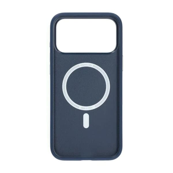Vegan leather Magnetic Case For iPhone 17 Pro Blue