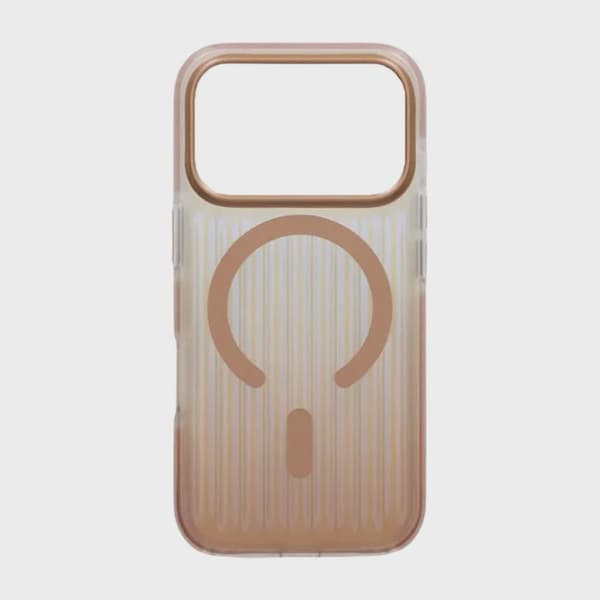 Korrugerat MagSafe-skal för iPhone 17 Pro - Gradient Guld