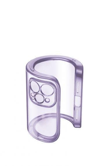 Apple iPhone 12 Pro Luxury Classic Square Frame Protection Case Purple With Soft Thin Transparent Camera Protector High Quality