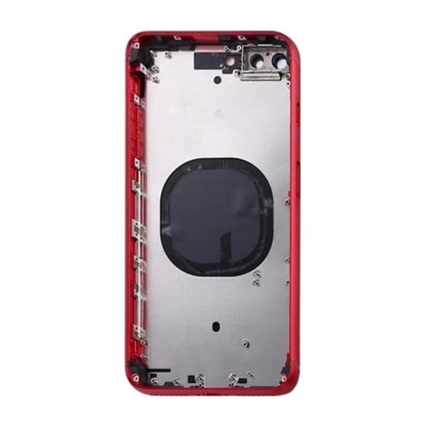iPhone 8 Baksida med Komplett Ram - Röd