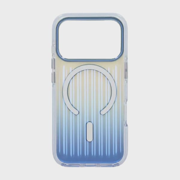 Korrugerat MagSafe-skal för iPhone 17 Pro - Gradient Blå