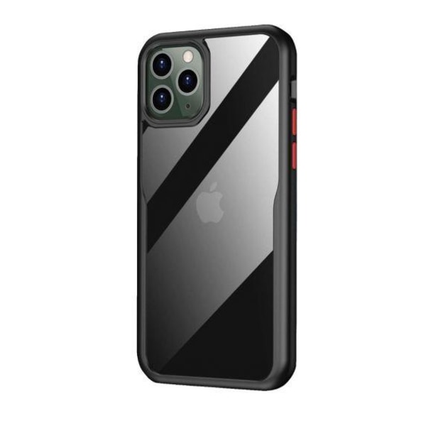 PC Cover Transparent With TPU Edge Protective Case Black For iPh