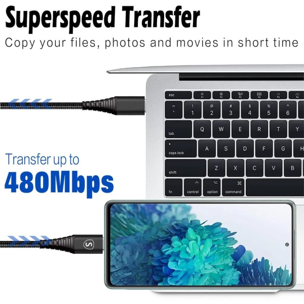 SiGN USB-C till USB-C Kabel 5A, 100W, 2m - Svart