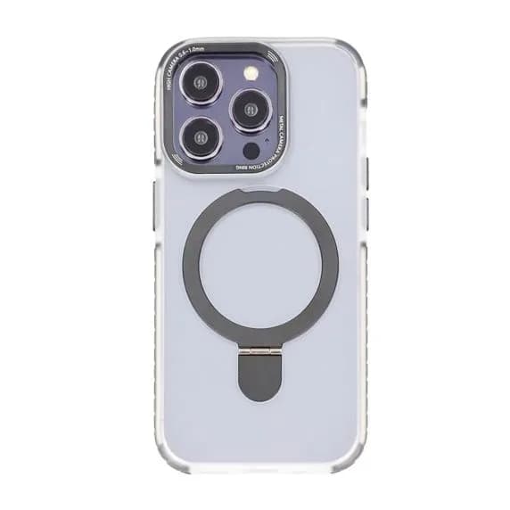 iPhone 15 Pro Max Mobilskal med Magsafe och Stativ - Grå