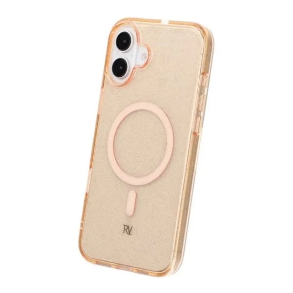 iPhone 16 Plus Rvelon Mobilskal TPU med MagSafe - Glitter Guld