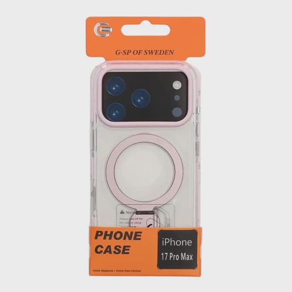 Magsafe-skal ringstativ till iPhone 17 Pro Max - Rosa