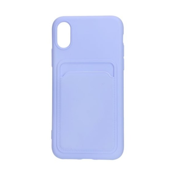 Original Candy Flower Wallet Card Slot Phone Case for iPhone X/XS Purple Soft Silicone Shockproof Cover