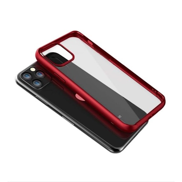 iPhone 11 Pro Max Transparent Shockproof With TPU Edge Case Red
