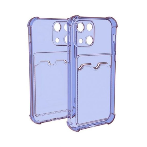 iPhone 13 TPU Shockproof Protective Wallet Case Purple