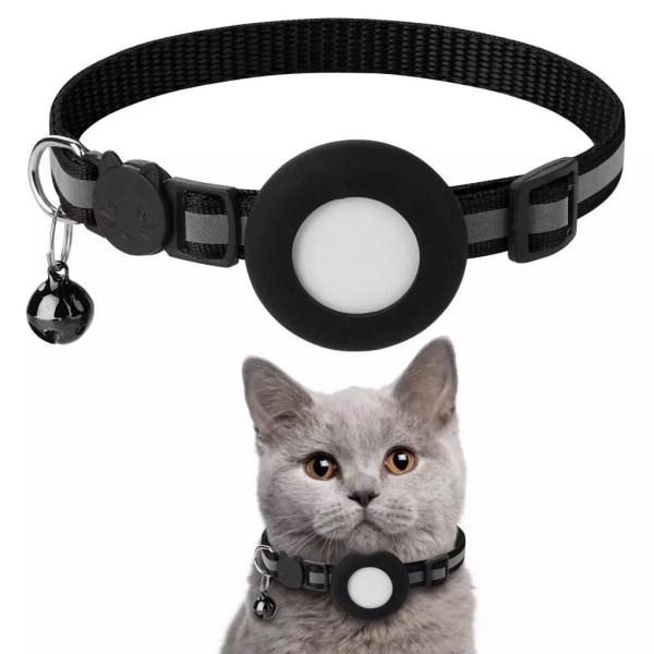 SiGN AirTag halsband för katt & hund - Svart