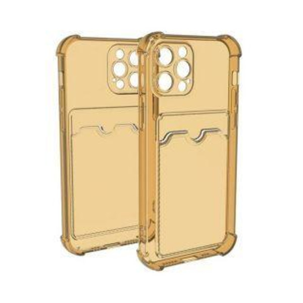 iPhone 13 Pro Max TPU Shockproof Protective Wallet Case Yellow