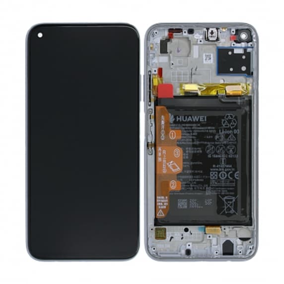 Huawei P40 Lite Skärm/Display med Batteri Original - Rosa