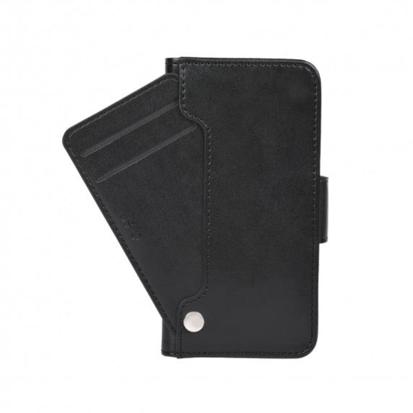 Flip Stand PU Leather Kickstand Card Case Black For iPhone XR