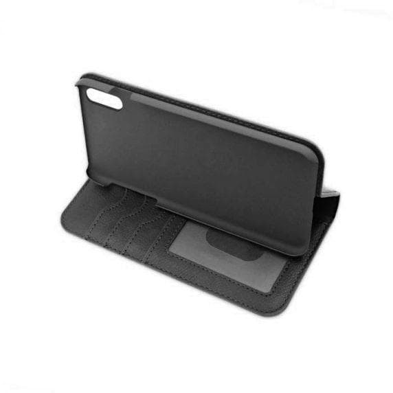 Flip Stand Leather Wallet Card holder Case Black For iPhone XS Max