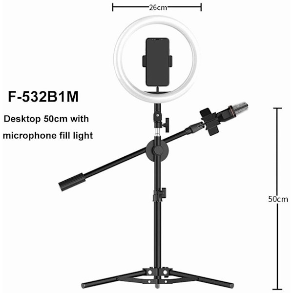 Tiktok Camera Light Studio Fill Light Desktop Lamp For YouTube Video, Live Streaming, Portrait Photography Lighting, Makeup