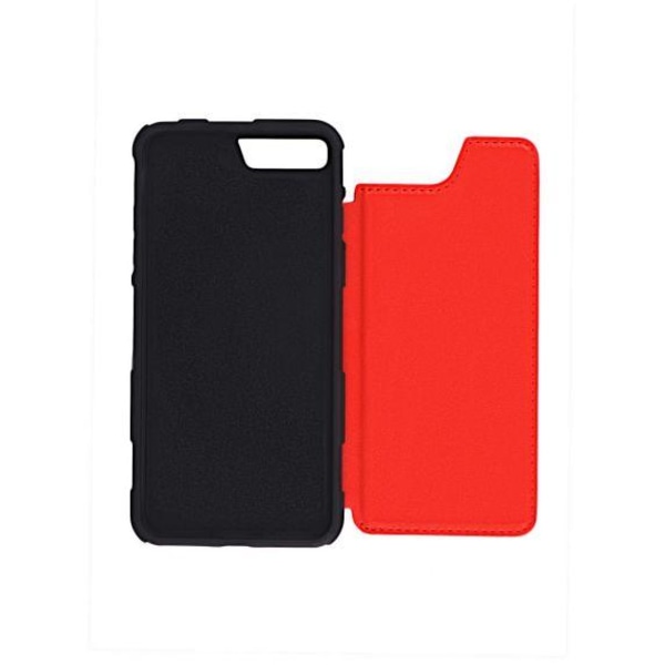 PU Leather Back Flip Kickstand Card Case Red For iPhone 7 Plus/8