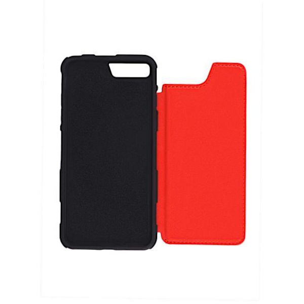 PU Leather Back Flip Kickstand Card Case Red For iPhone 7 Plus/8 Plus