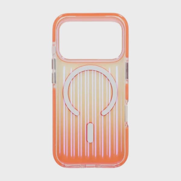 Korrugerat MagSafe-skal för iPhone 17 Pro Max - Gradient Orange