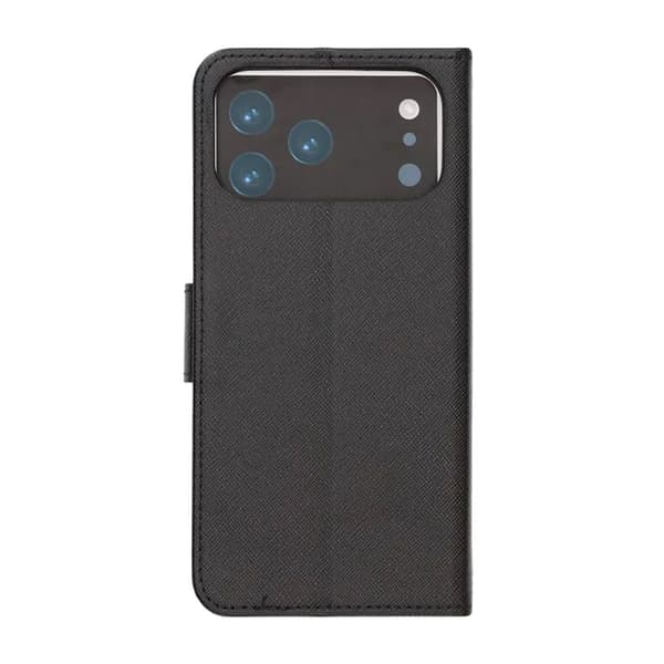 Plånboksfodral med stativ till iPhone 17 Pro Max - Svart