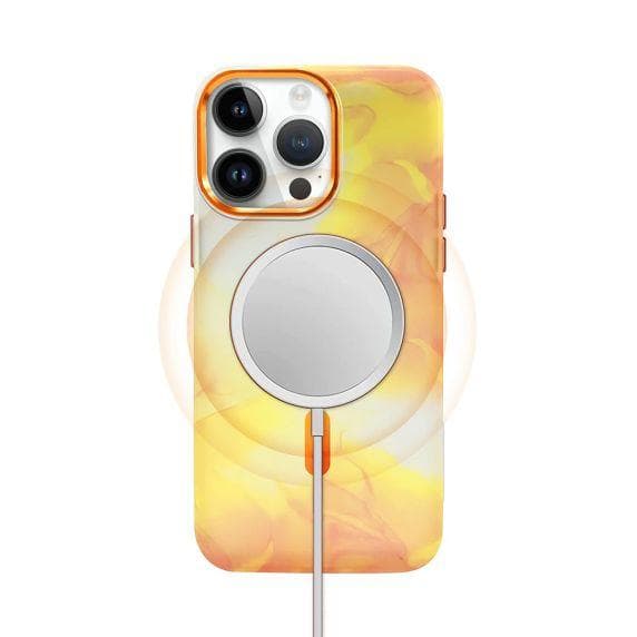 iPhone 13 Pro Max MagSafe Mobilskal - Orange Abstrakt