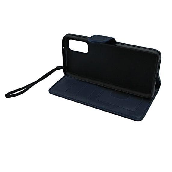 Flip Stand Leather Wallet Case For Samsung Galaxy S20 Blue