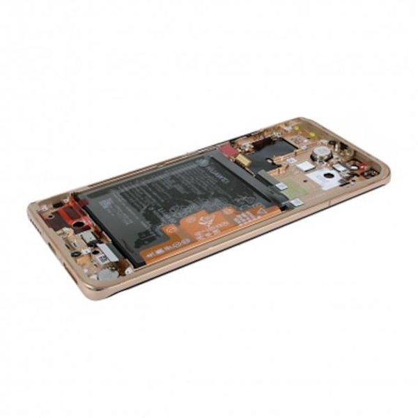Huawei P40 Skärm/Display med Batteri Original - Guld