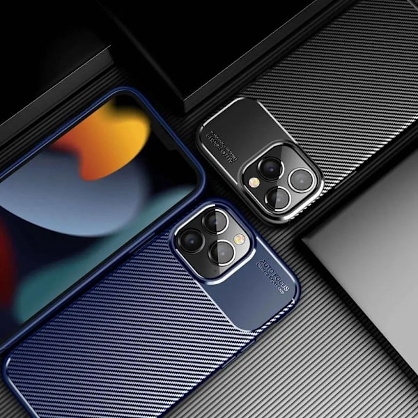 Carbon fiber skal iPhone 14 Pro Max - Blå