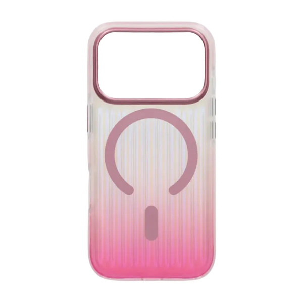 Corrugated Gradient Magnetic Case For iPhone 17 Pro Max Pink