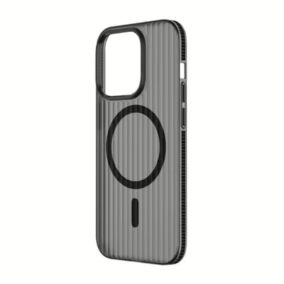 iPhone 15 Pro Mobilskal Korrugerad Anti-Halk - Svart