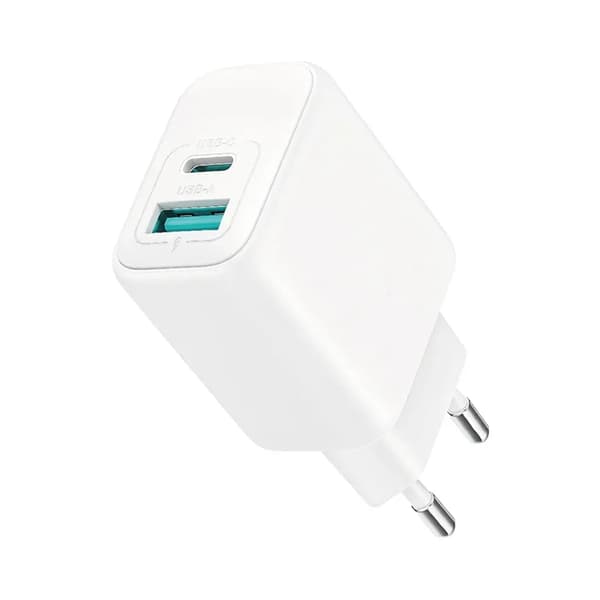 SiGN Snabbladdare USB & USB-C, PD & Q.C3.0, 3.5A, 20W - Vit