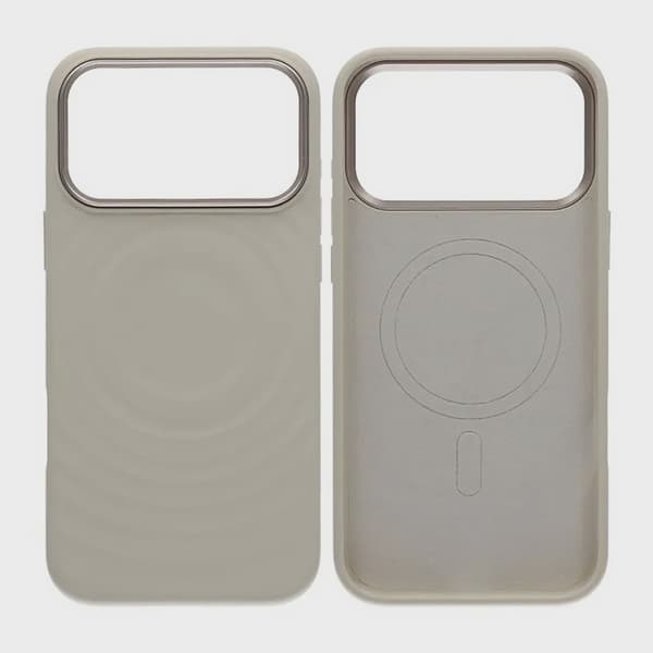 Beige Silikonskal med Magsafe för iPhone 17 Pro Max