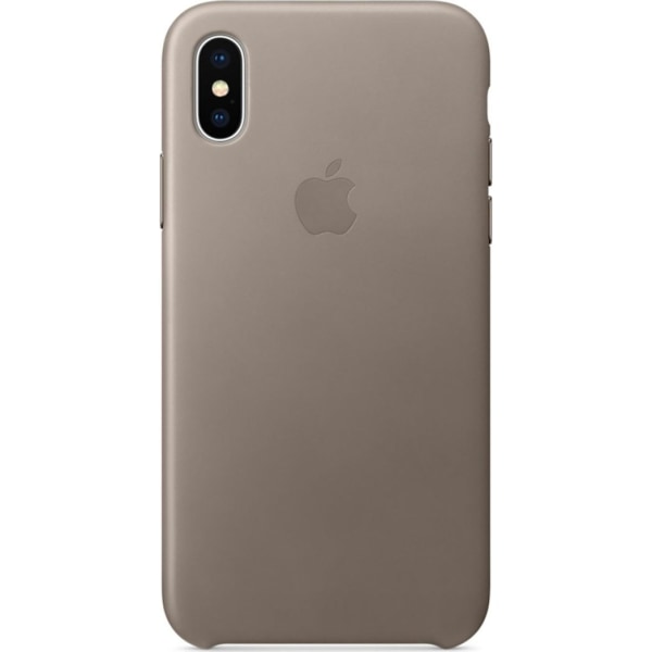 Apple läderfodral taupe till iPhone X