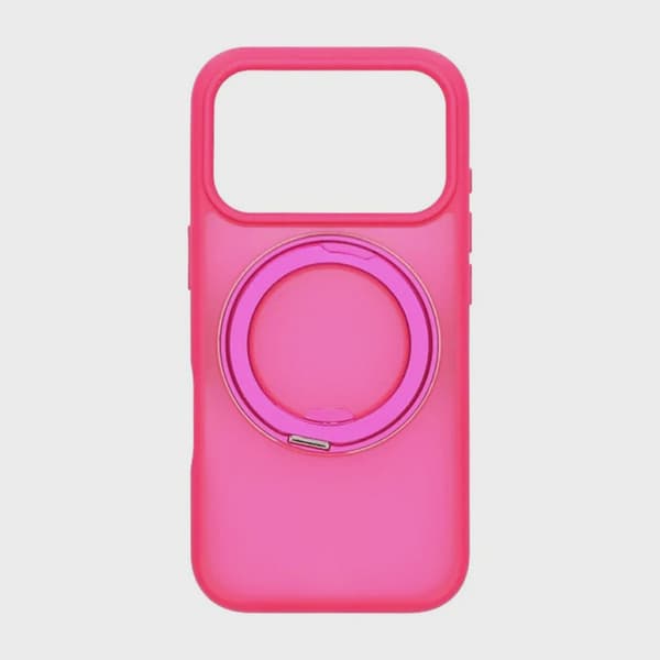 Mobilskal Roterande Magnetstativ för iPhone 17 Pro - Rosa