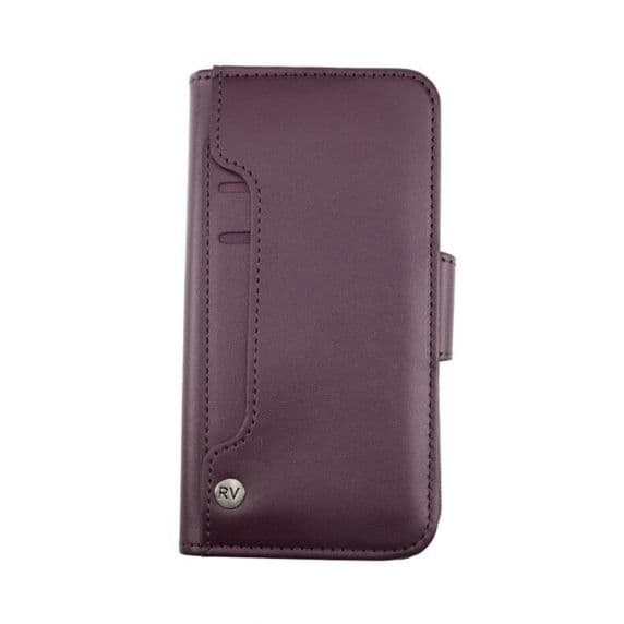 RV Plånboksfodral - iPhone X/XS - Extra Kortfack och Stativ - Mörklila