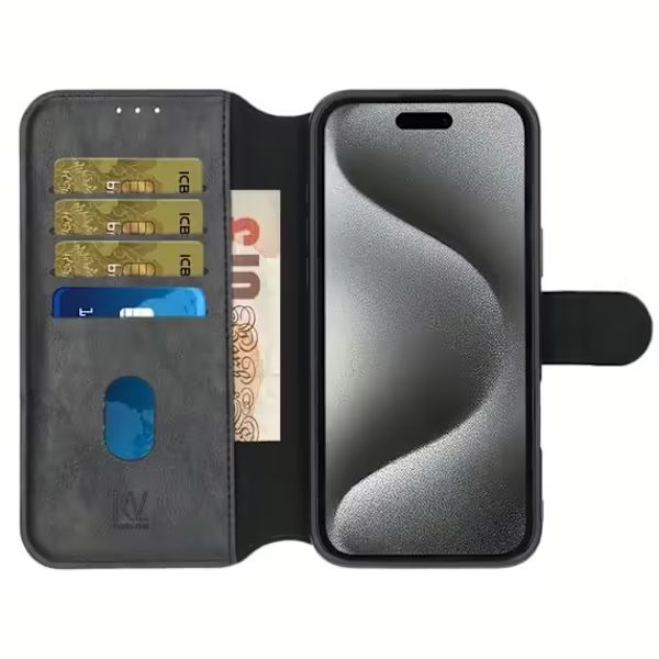 iPhone 16 Pro Max Plånboksfodral Rvelon - Svart