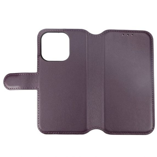 iPhone 15 Pro Plånboksfodral Läder Rvelon - Lila