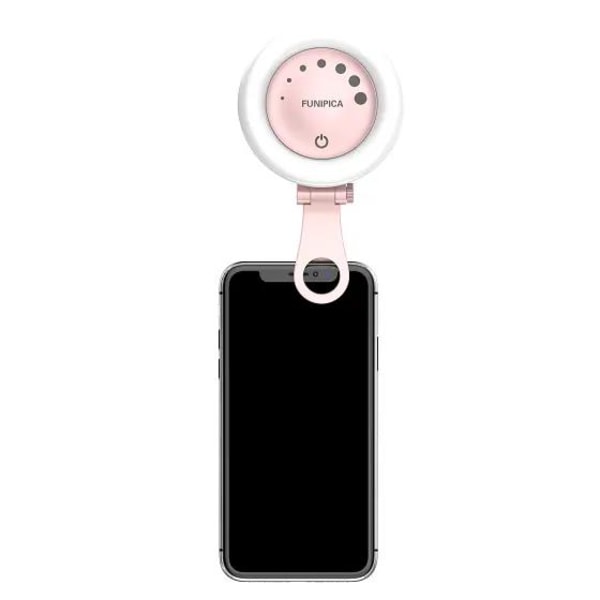 TikTok Selfie Lampa Ring - Rosa