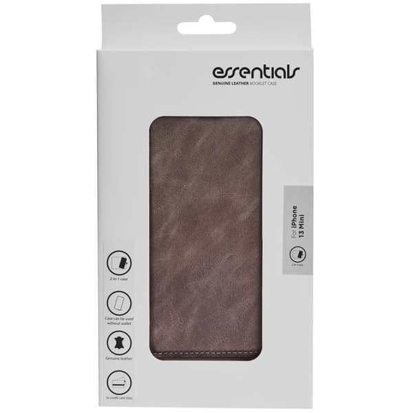 iPhone 13 Mini leather wallet, detachable, Grey