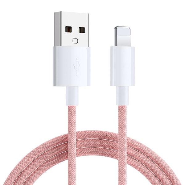 SiGN Boost USB-A till Lightning Kabel, 2.4A, 1m - Rosa