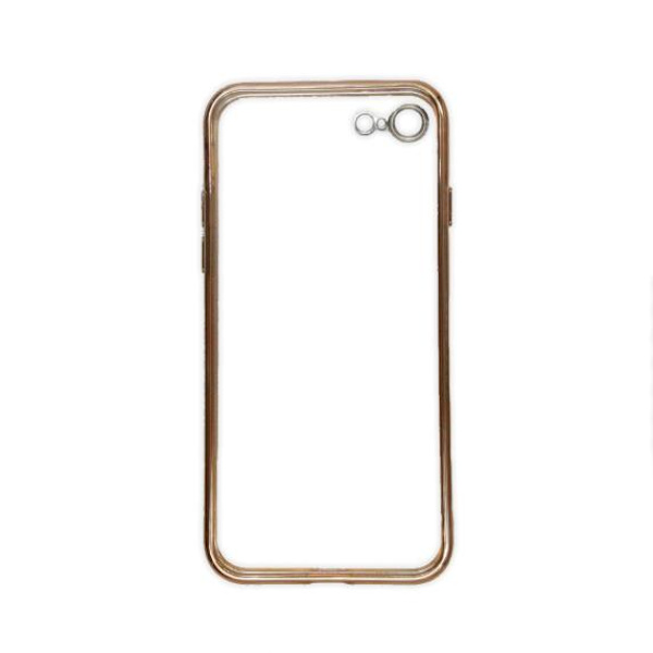 Apple iPhone 7/8 Luxury Classic Square Frame Protection Case Gold With Soft Thin Transparent Camera Protector High Quality