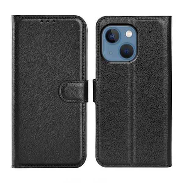 iPhone 14 Plånboksfodral med Stativ - Svart