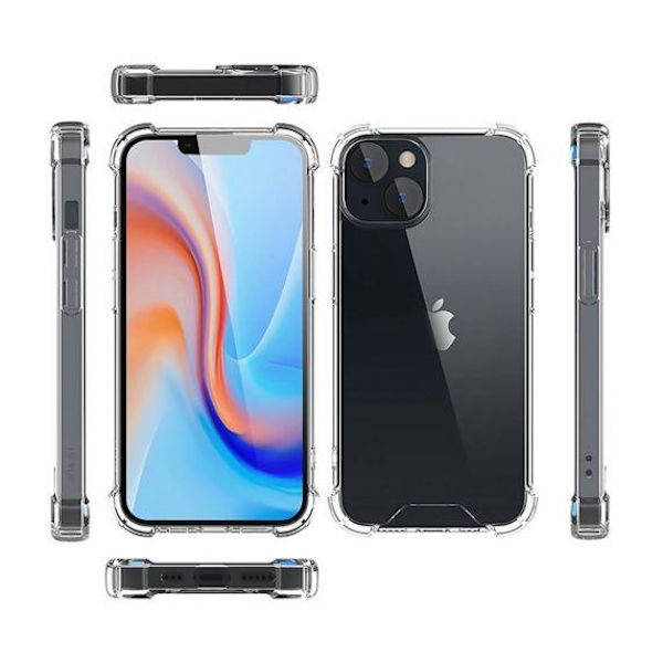 iPhone 14 Max Skal - Stöttåligt Transparent