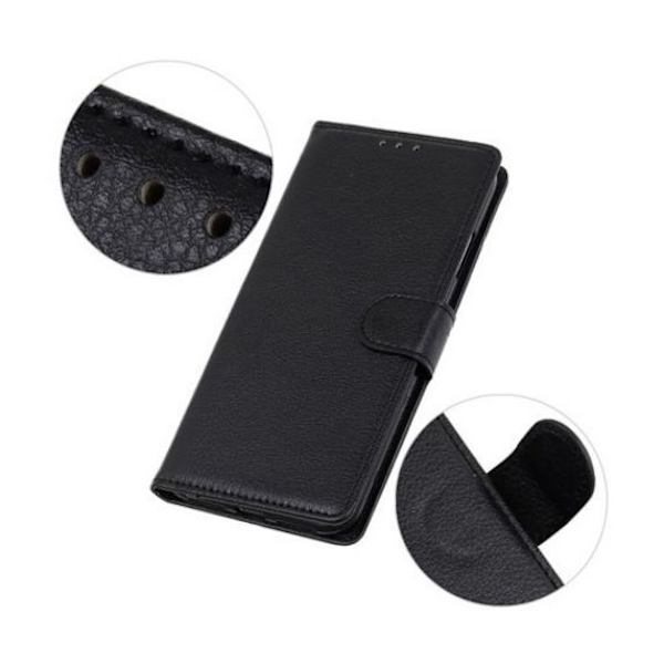 Flip Stand Leather Wallet Case For Samsung Galaxy A52s Black