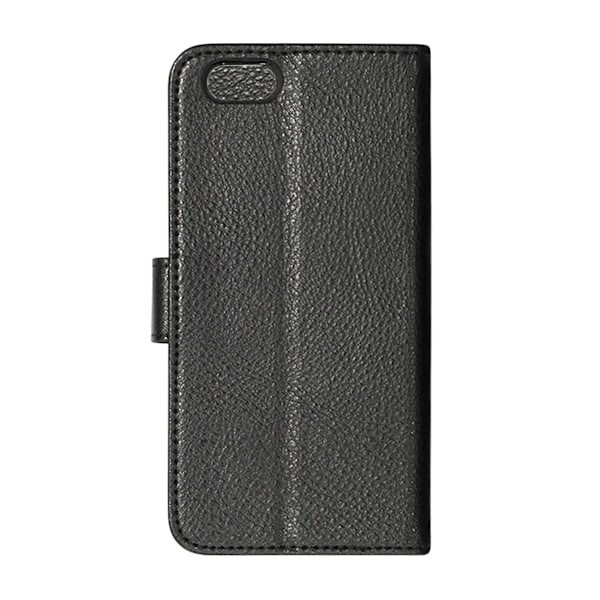 iPhone 6/6S Plånboksfodral Läder med Stativ - Svart