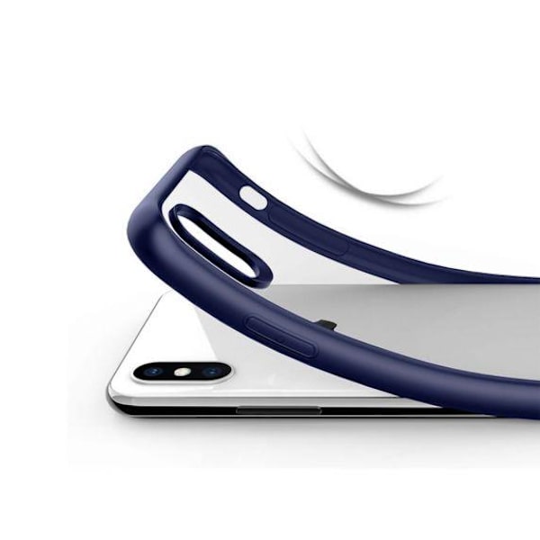 iPhone XS Max Transparent Shockproof With TPU Edge Case Blue