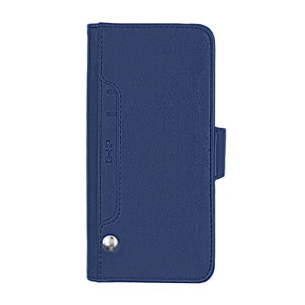 Flip Stand PU Leather Kickstand Card Case Blue For iPhone X/XS